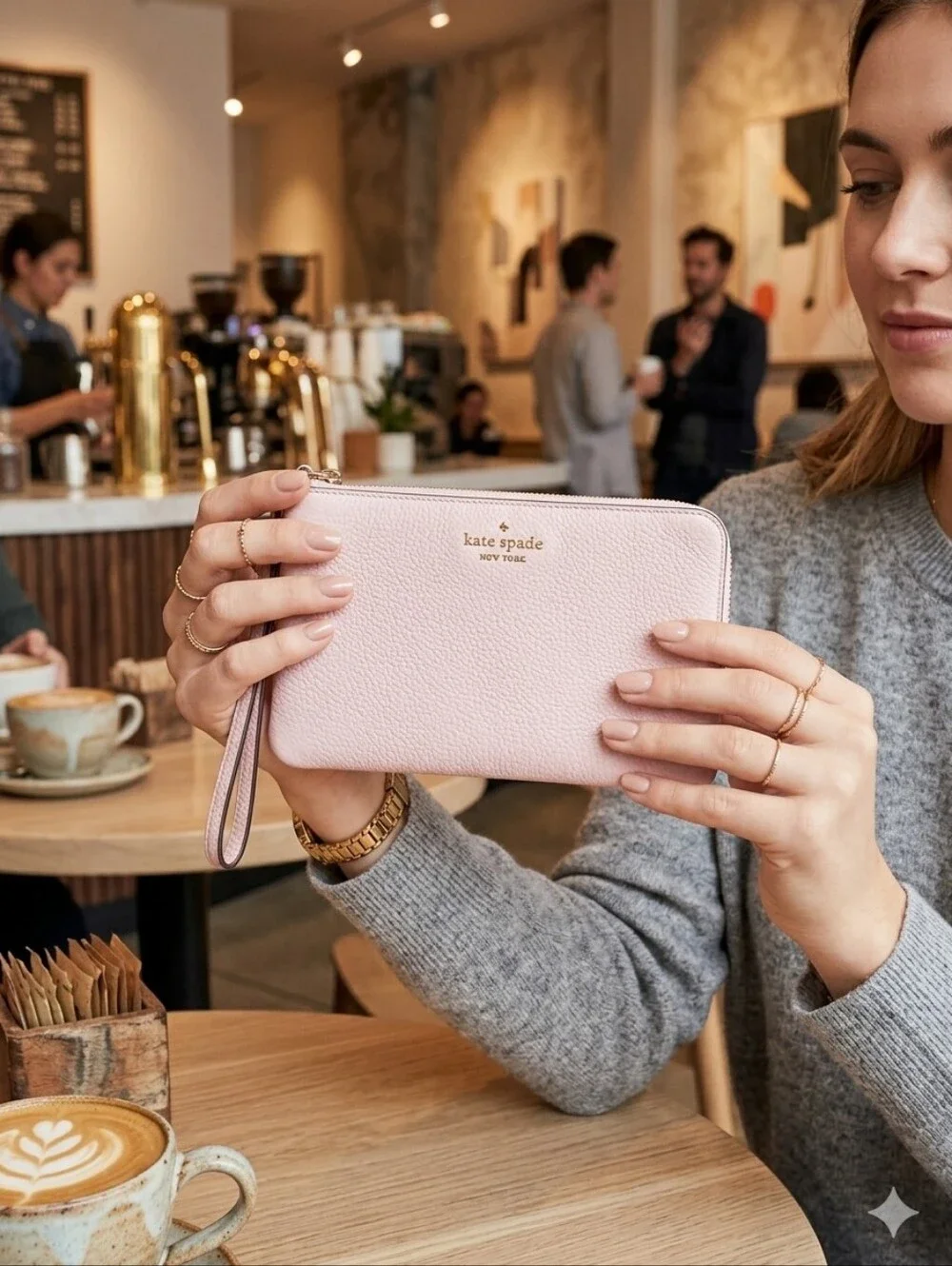 Kate Spade New York Leila Medium L-Zip Wristlet NWT - Picture 4 of 12